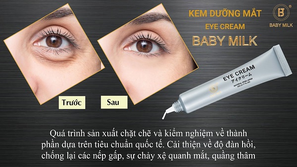 Kem mắt Eye Cream - Baby Milk giải quyết các vấn đề hiệu quả